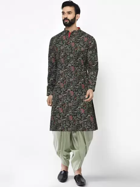 Men Printed Kurta Set - image 4