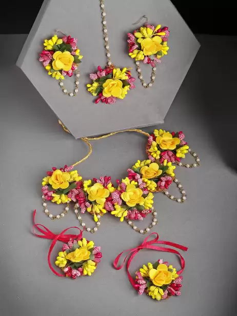 Women Flower Jewellery Set - image 4