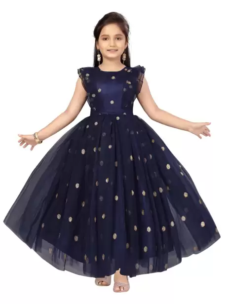 Girls Embellished Net Dress - image 4