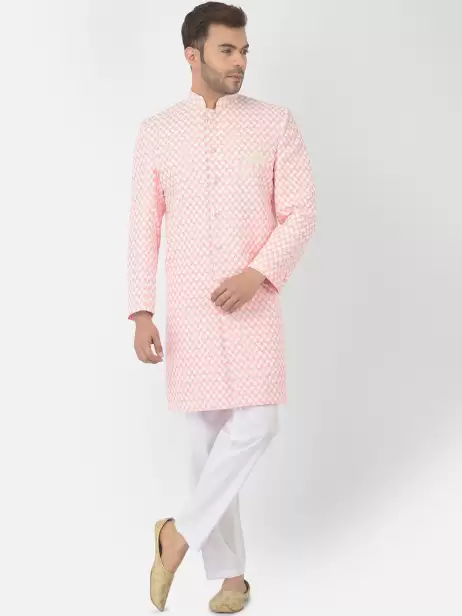 Men Embroidered Kurta with Trousers - image 4