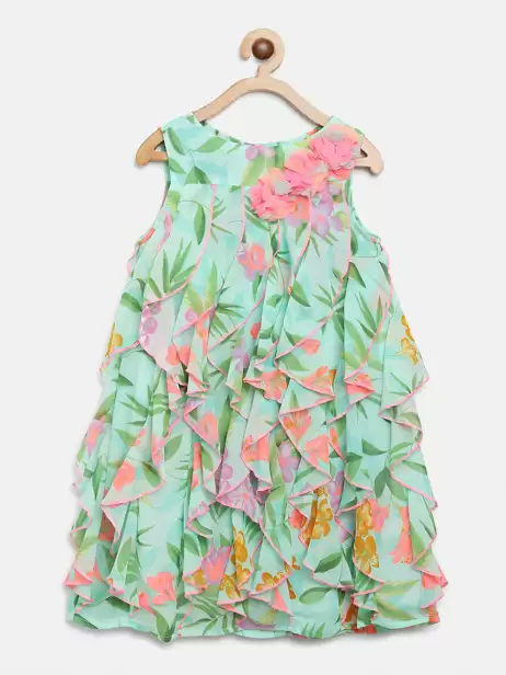 Floral Georgette A-Line Dress - image 4