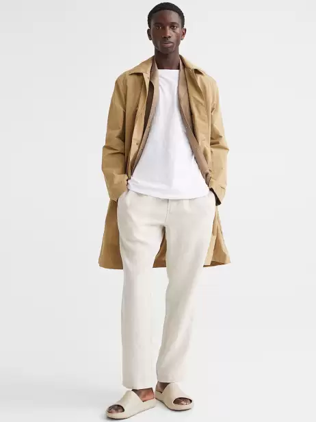 Men Regular Fit Linen Trousers - image 4