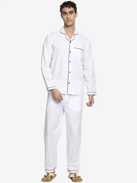 Men Pure Cotton Night Suit - image 4