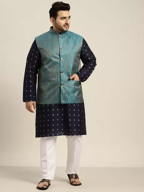 Men Plus Size Kurta Set - image 4