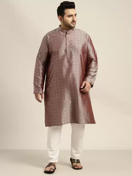 Men Plus Size Geometric Kurta - image 4
