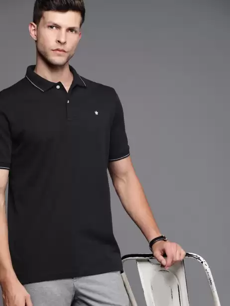 Solid Polo Cotton T-shirt - image 4
