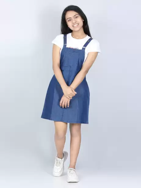Denim Pinafore Dress - image 4