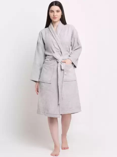 Women Bath Robe With Pockets - image 4