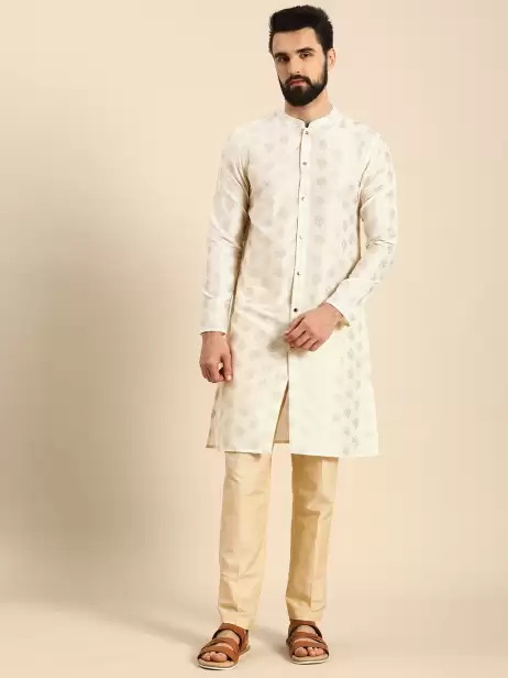 Men Printed Kurta with Trousers - image 4