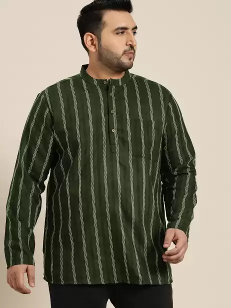 Plus Size Men Striped Kurta - image 4