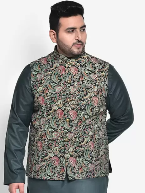 Men Printed Woven Nehru Jacket - image 4