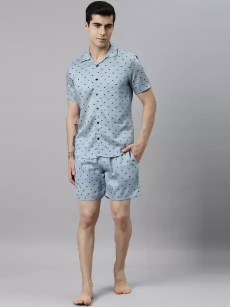 Men printed Night suit - image 4