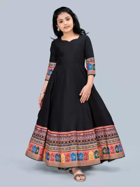 Ethnic Motifs Crepe Maxi Dress - image 4