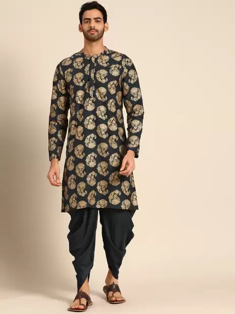 Men Printed Kurta Set - image 4