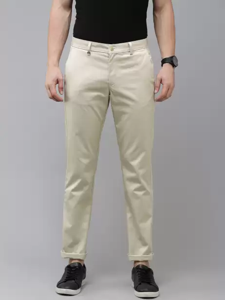 Men Slim Fit Mid-Rise Trousers - image 4