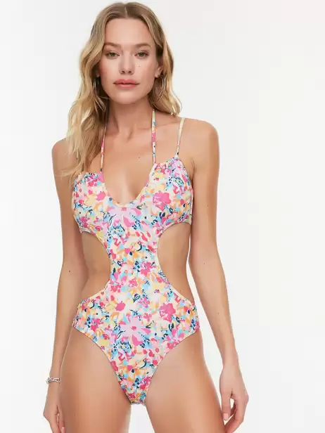 Women  Printed Swim Bodysuit - image 4