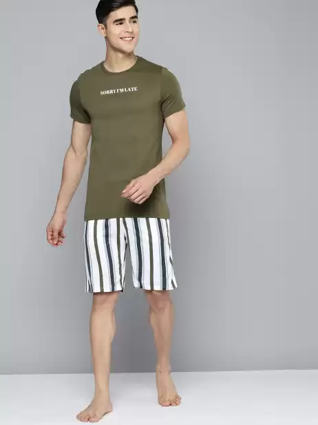 Men Striped Shorts Set - image 4