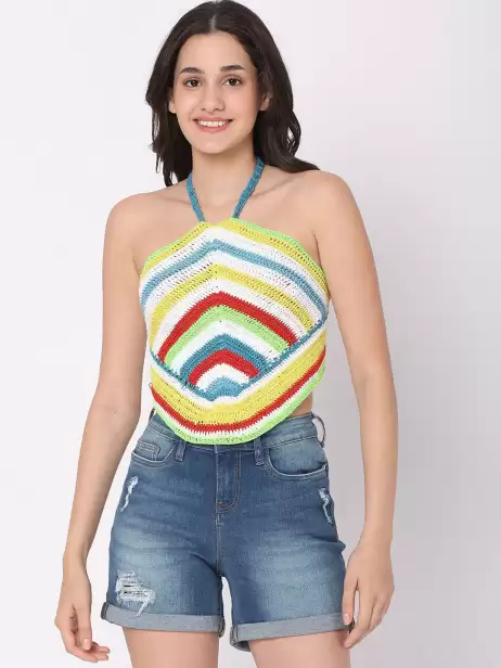 Women Striped Swim Tops - image 4