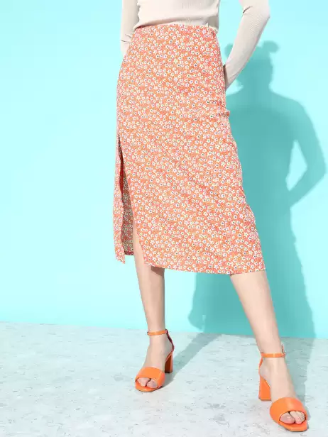 Women Floral Straight Skirt - image 4