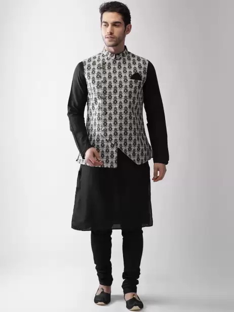 Men Nehru Jacket Kurta Set - image 4