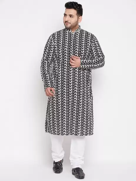 Men Printed Kurta with Pyjamas - image 4