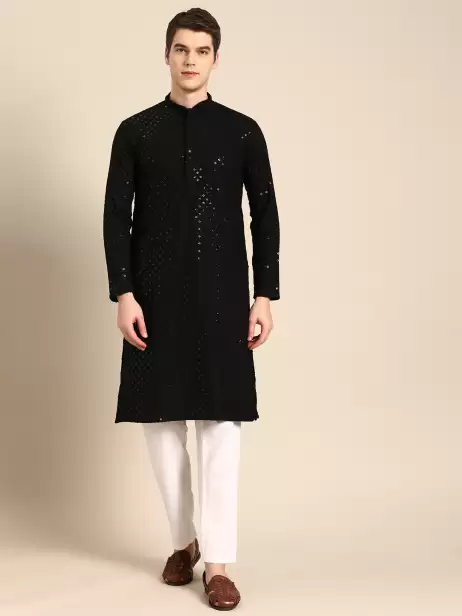 Men Embellished Kurta - image 4
