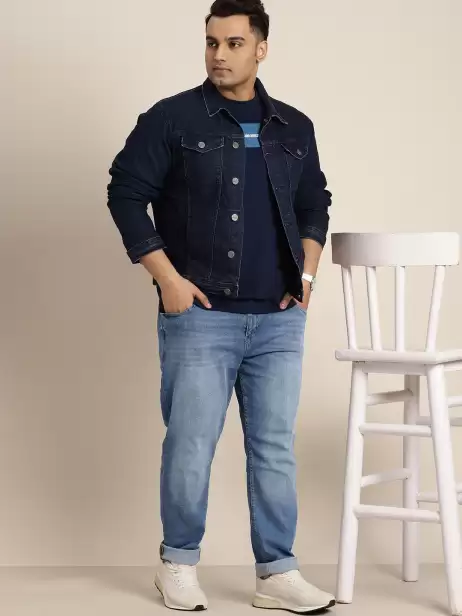 Men Plus Size Tapered Jeans - image 4