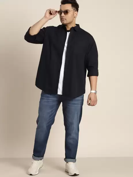 Men Plus Size Tapered Jeans - image 4