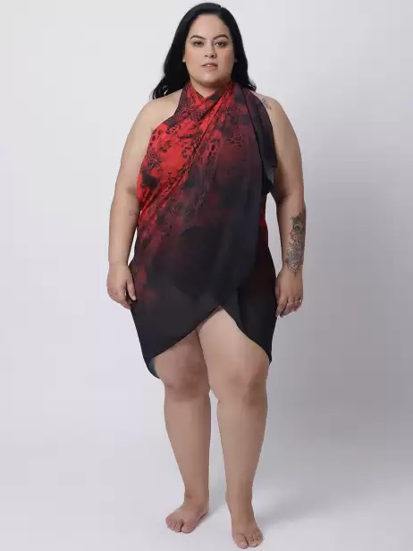 Women Plus Size Printed Sarong - image 4