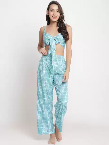 Women Checked Cover Up Set - image 4