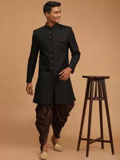 Men Solid  Sherwani - image 4
