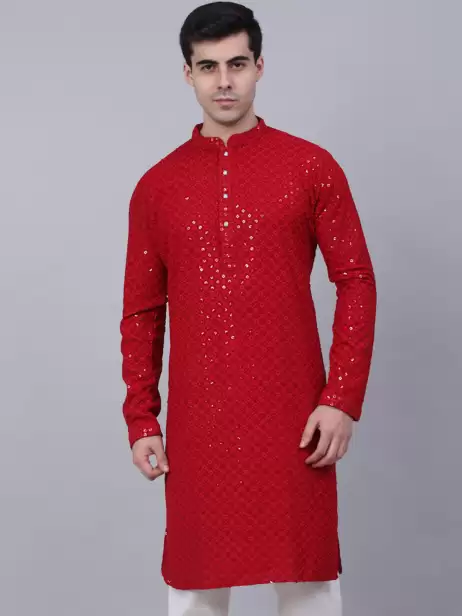 Men Ethnic Motifs Cotton Kurta - image 4