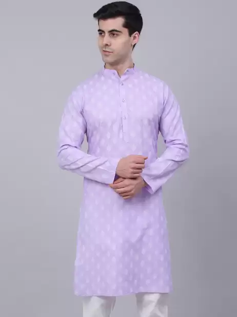 Men Printed Cotton Kurta - image 4