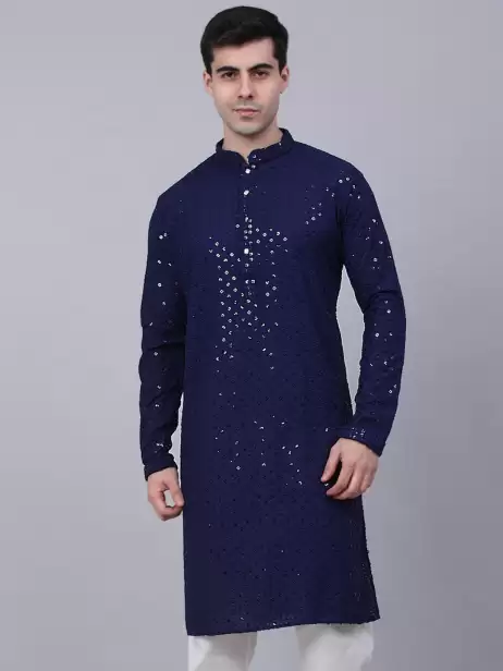 Men Ethnic Motifs Cotton Kurta - image 4