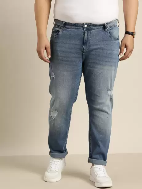 Men Plus Size Tapered Jeans - image 4