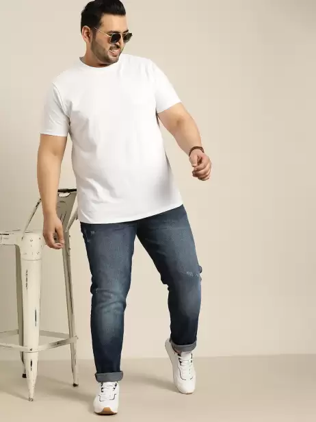 Men Plus Size Tapered Jeans - image 4