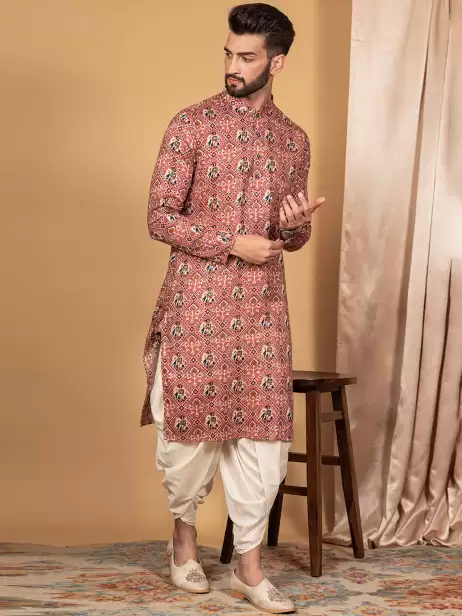 Men Kurta With Dhoti Pants - image 4