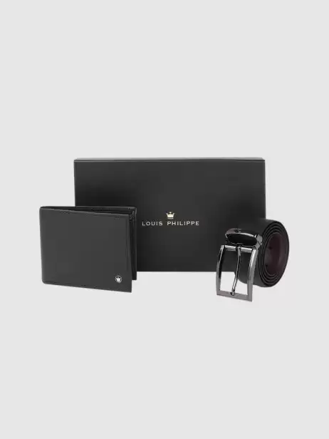 Men Leather Wallet & Belt Set - image 4