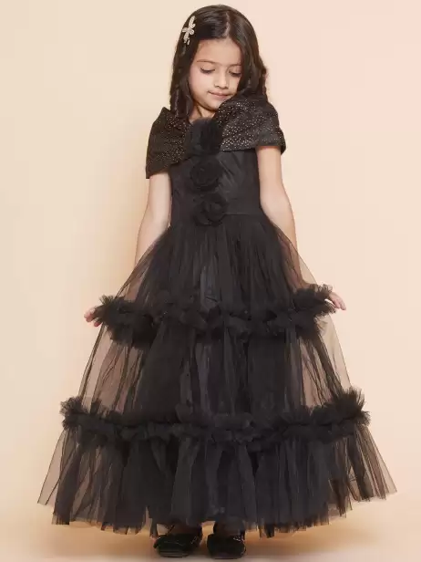 Floral Net Maxi Dress - image 4