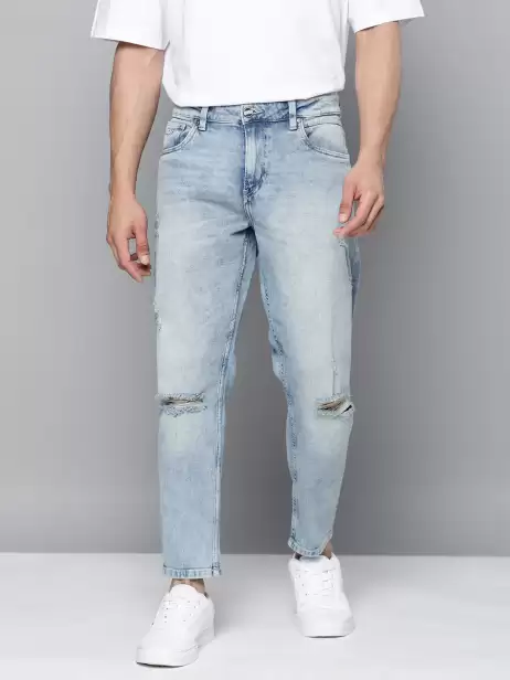 Slash Knee Light Fade Jeans - image 4