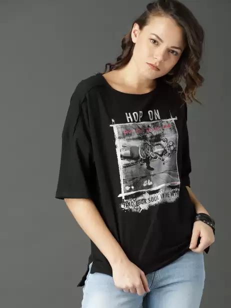 Printed Round Neck T-shirt - image 4