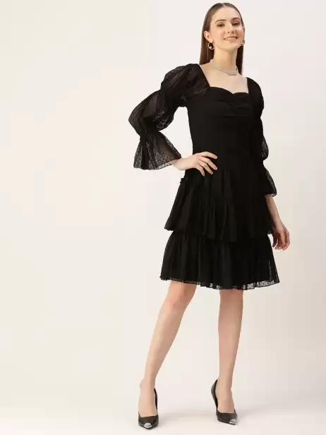 Chiffon A-Line Dress - image 4