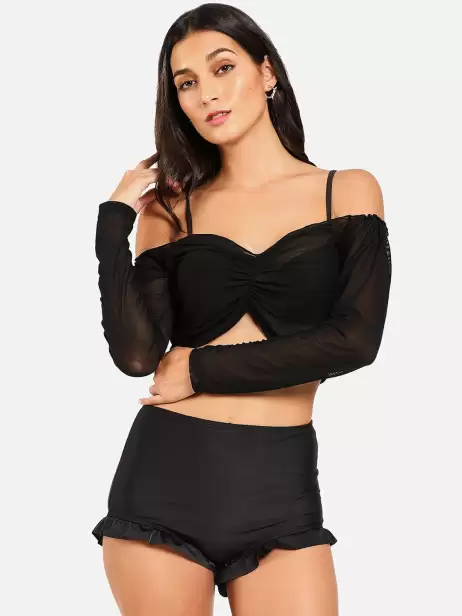 Women Off Shoulder 2-Piece swim set - image 4