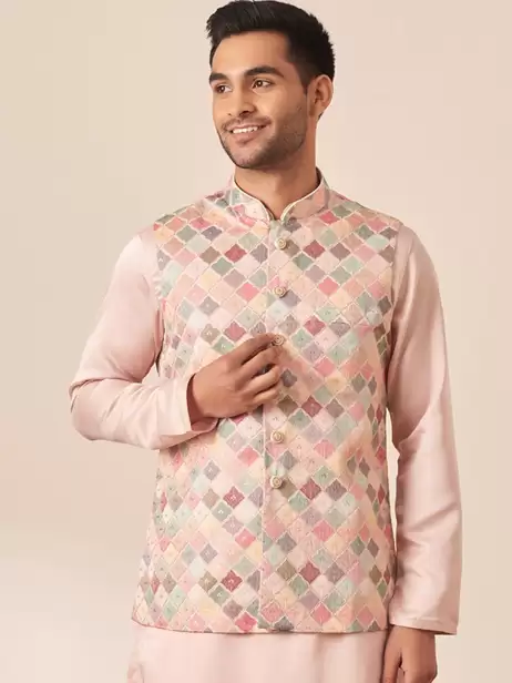 Men Woven Nehru Jacket - image 4