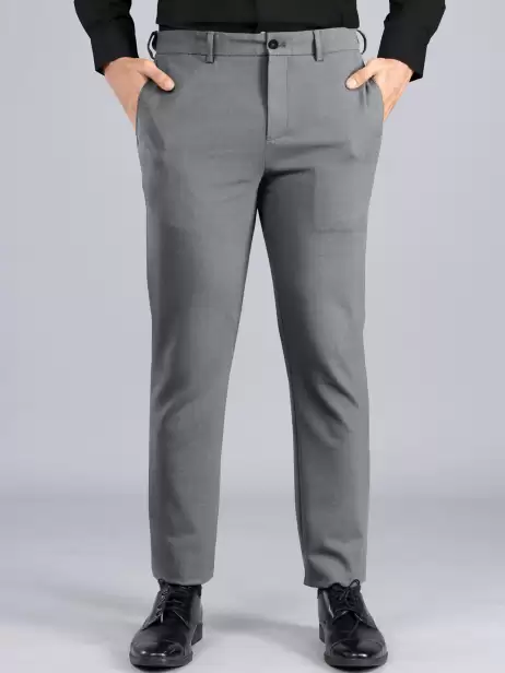 Men Slim Fit Formal Trousers - image 4