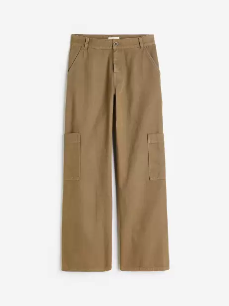 Women Wide Cargo Trousers - image 4
