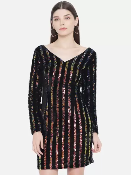 Embellished Mini Sheath Dress - image 4