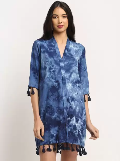 Printed Dyed Cover up Dress - image 4