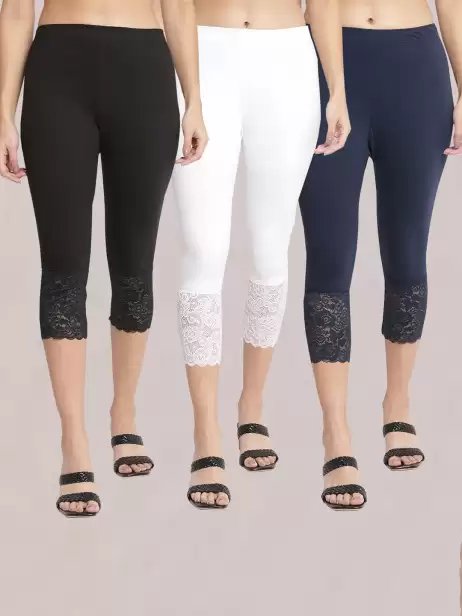 Women Pack of 3 Cotton Capris - image 4