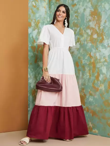 Tiered Cotton Maxi Dress - image 4